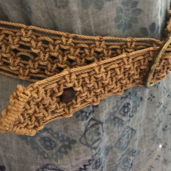 Vintage macramé & wooden bead belt, groovy, boho ! - Picture 5 of 5